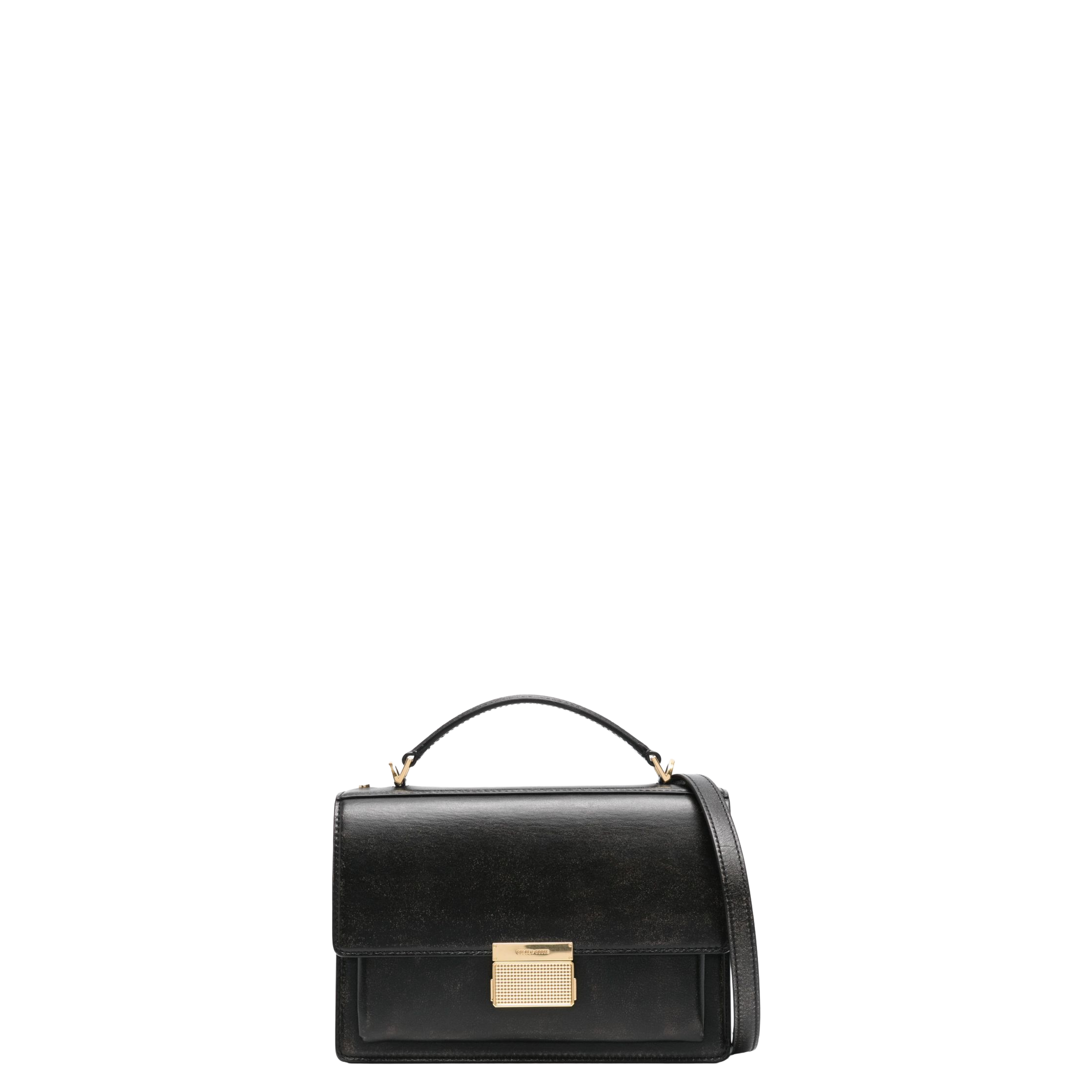 Black Leather Venezia Handbag - Image 1