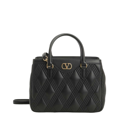 Black Leather Shoulder Bag - Image 1