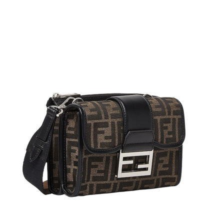 Baguette Canvas Crossbody Bags - Brown - Image 2