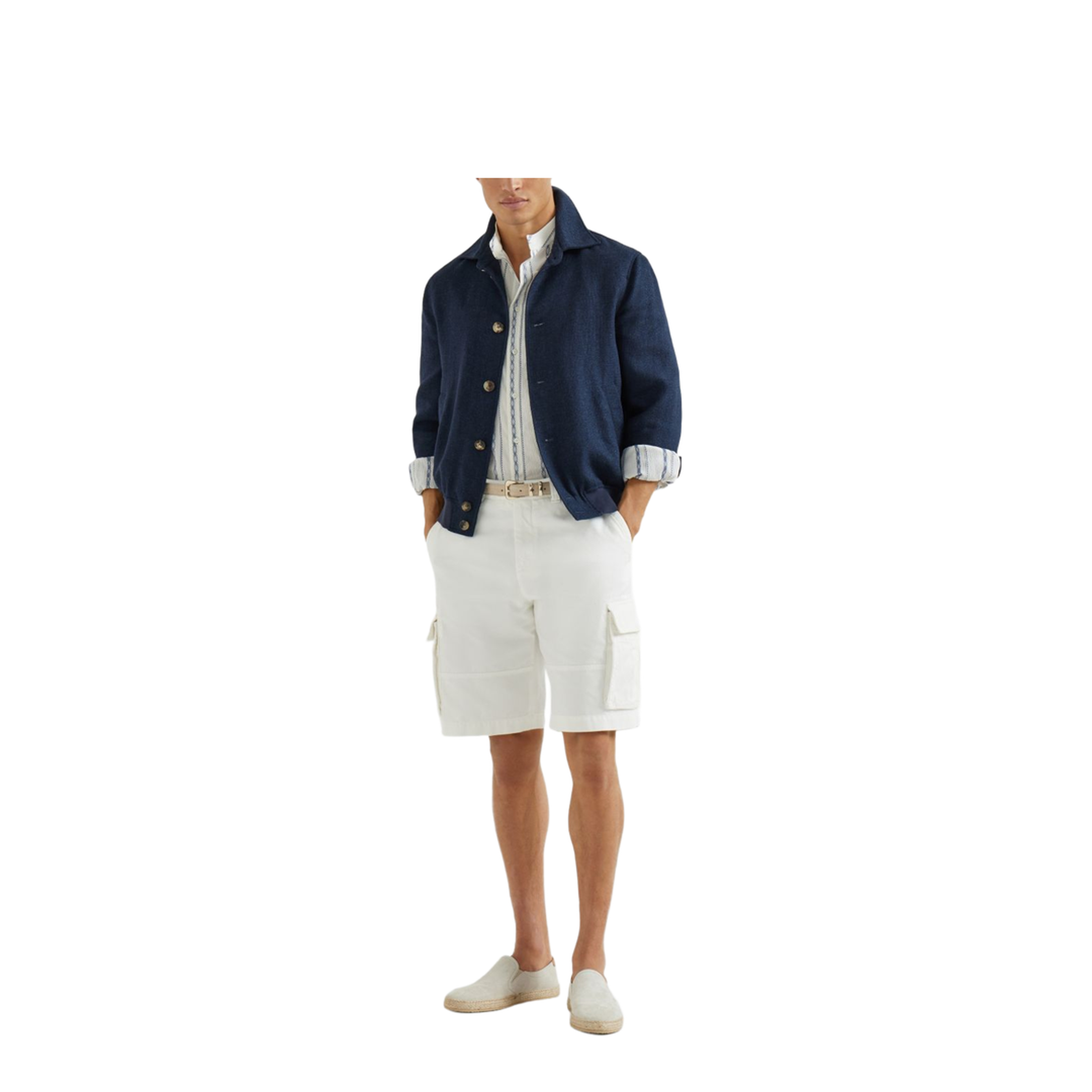 Button Shirt Jacket Navy Blue - Image 5