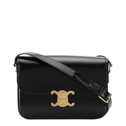 Classique Triomphe Bag in Shiny Calfskin - Black - Image 1