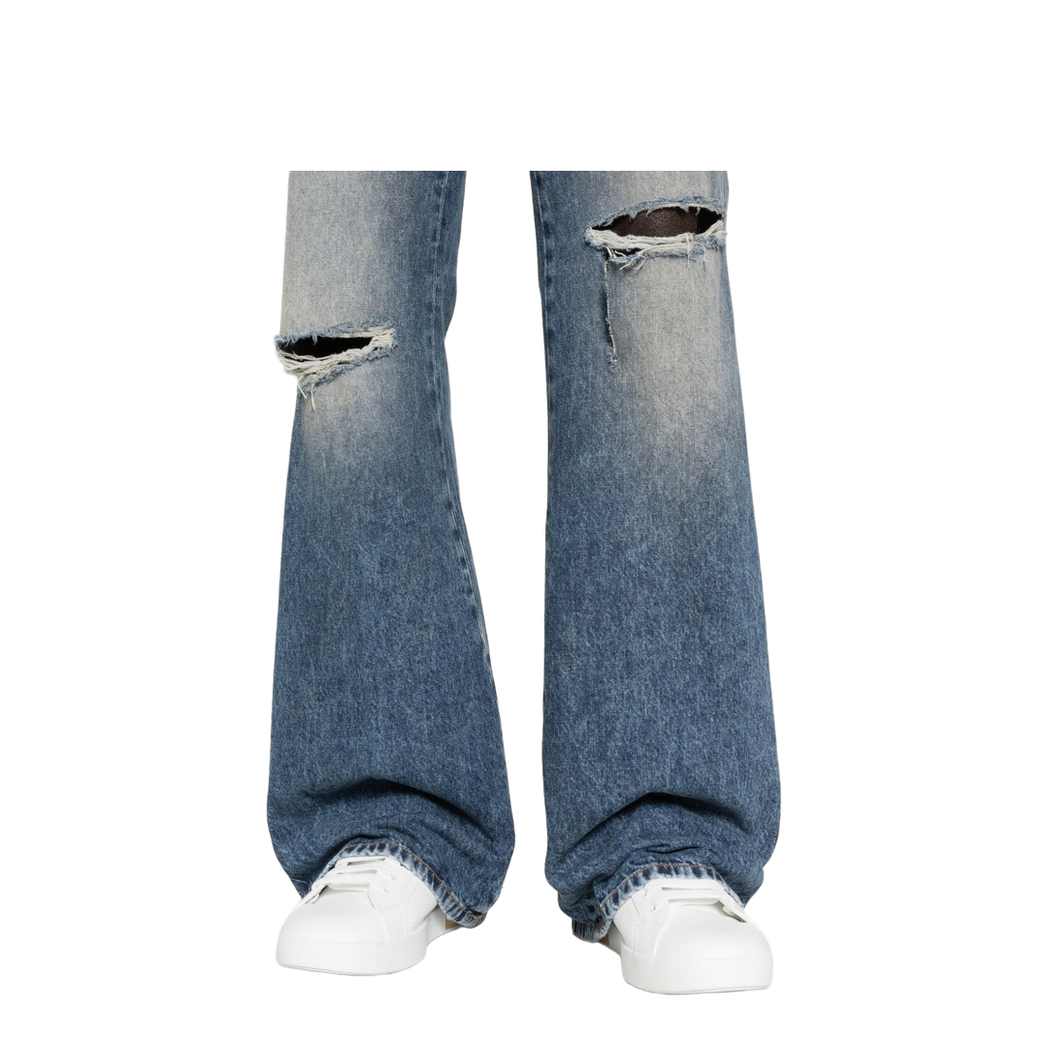 Ripped-Knees Bootcut Jeans - Image 5