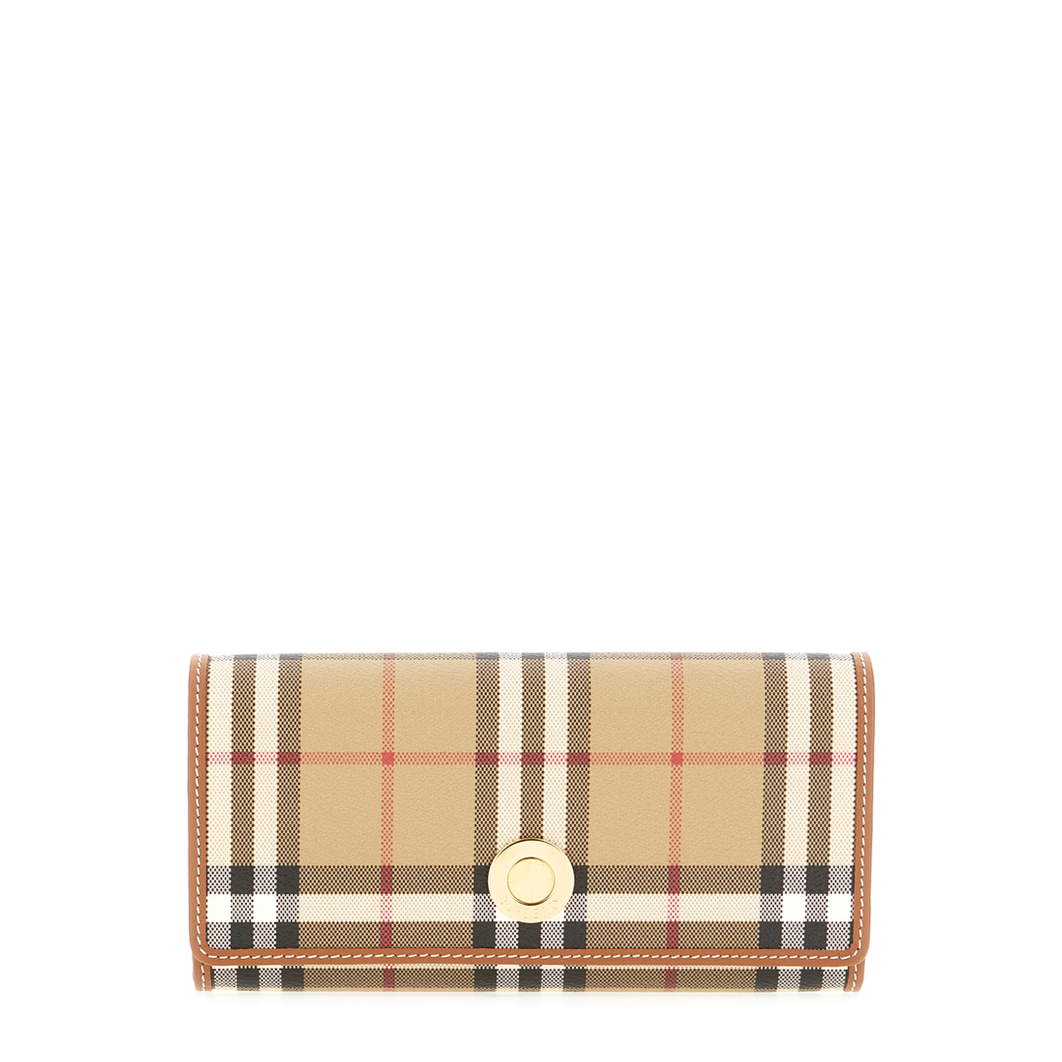 Vintage Check Printed Canvas Wallet - Briar Brown - Image 4
