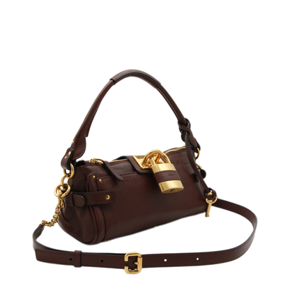 Paddington Small Grained Buffalo Leather Shoulder Bag - Crafty Brown - Image 3