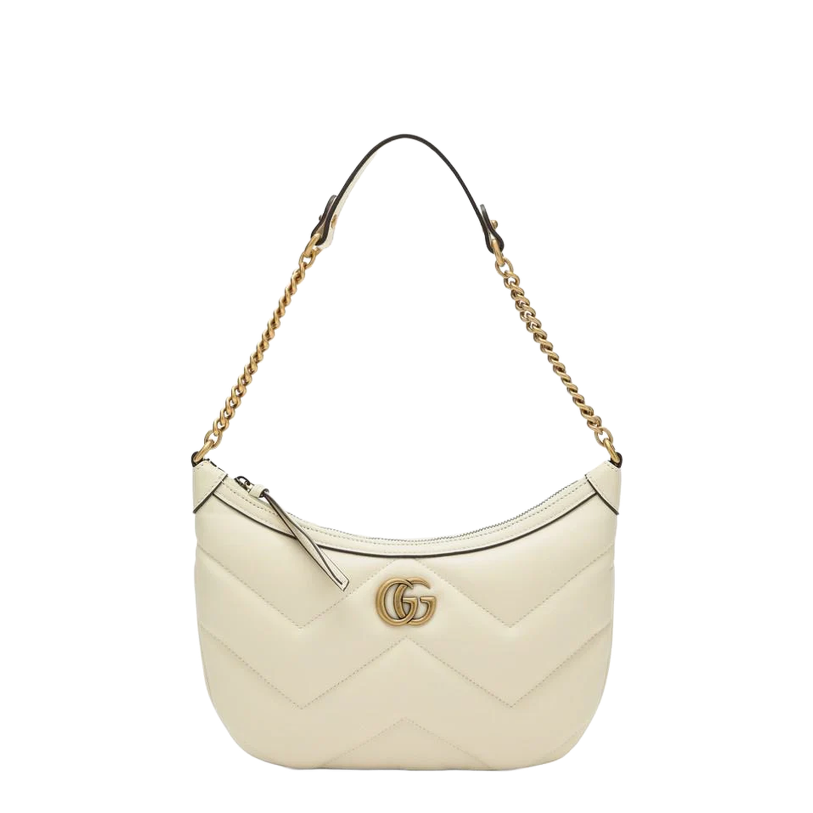 GG Marmont Small Leather Shoulder Bags - Beige - Image 1