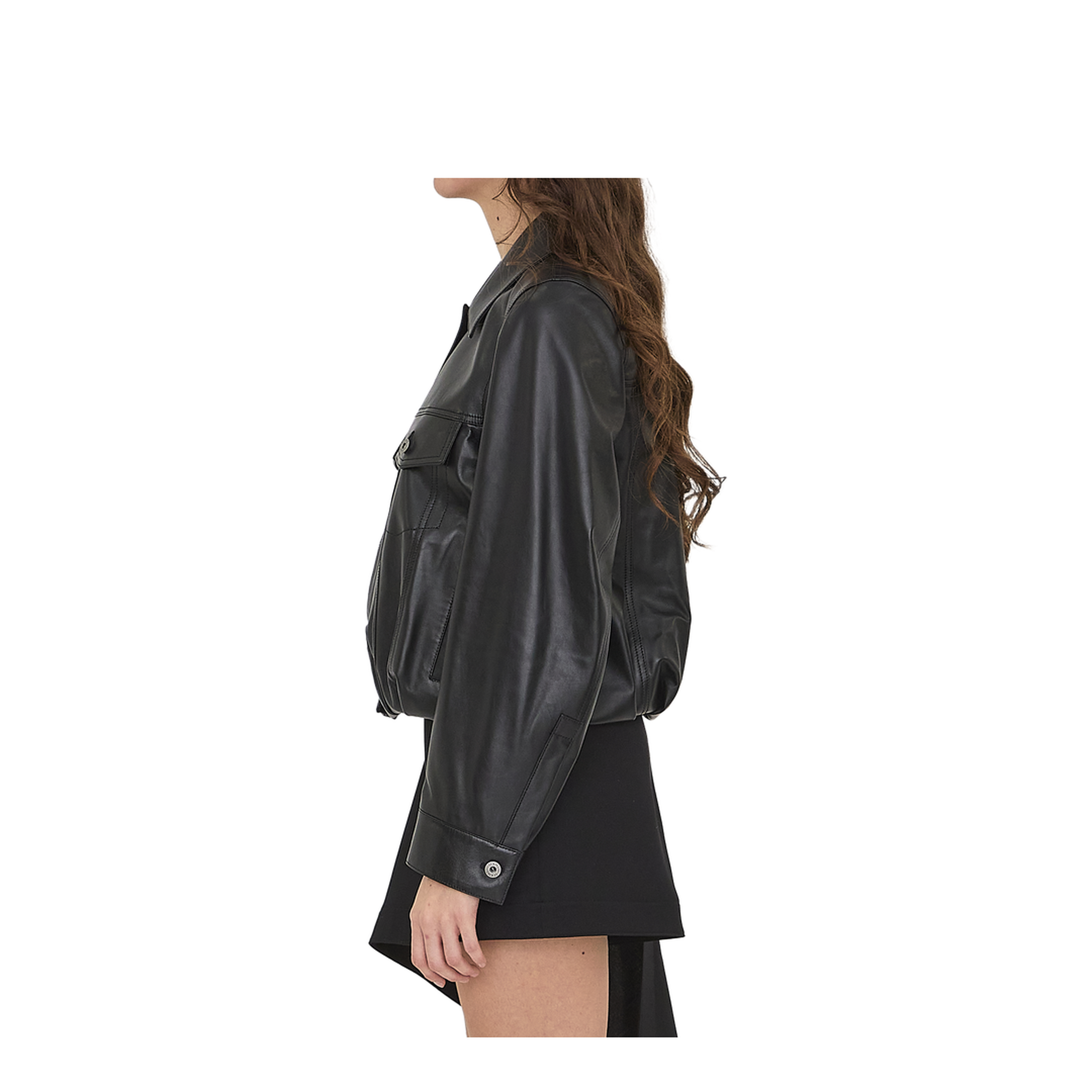 Leather Bomber Jacket - Image 3