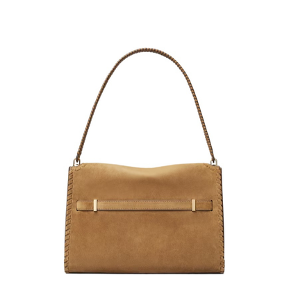 Lee Radziwill Large Shoulder Bag Suede Brown - Image 3