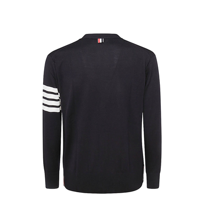 4-Bar Stripe Sustainable V-Neck Cardigan - Image 4