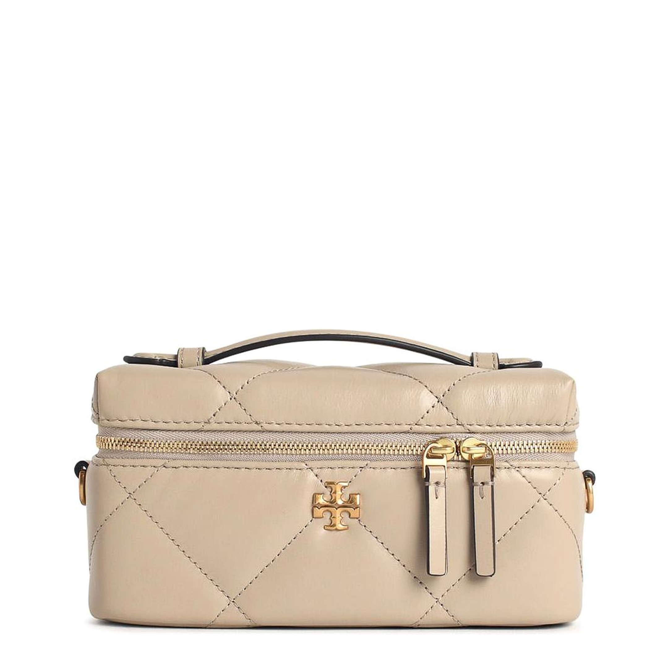 Kira Leather Beauty Case in Natural - Image 1