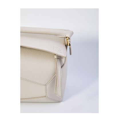 Puzzle Small Calfskin Shoulder Bags - Light Ghost - Image 4