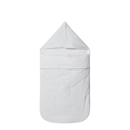 White Sleeping Bag With Embroidered Logo - Image 1