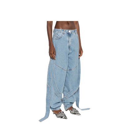 Light Blue Denim Classic Five Pockets Pants - Image 2