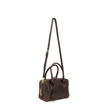 Vita Cowhide Top-Handle Bag - Crema/Marrone - Image 4