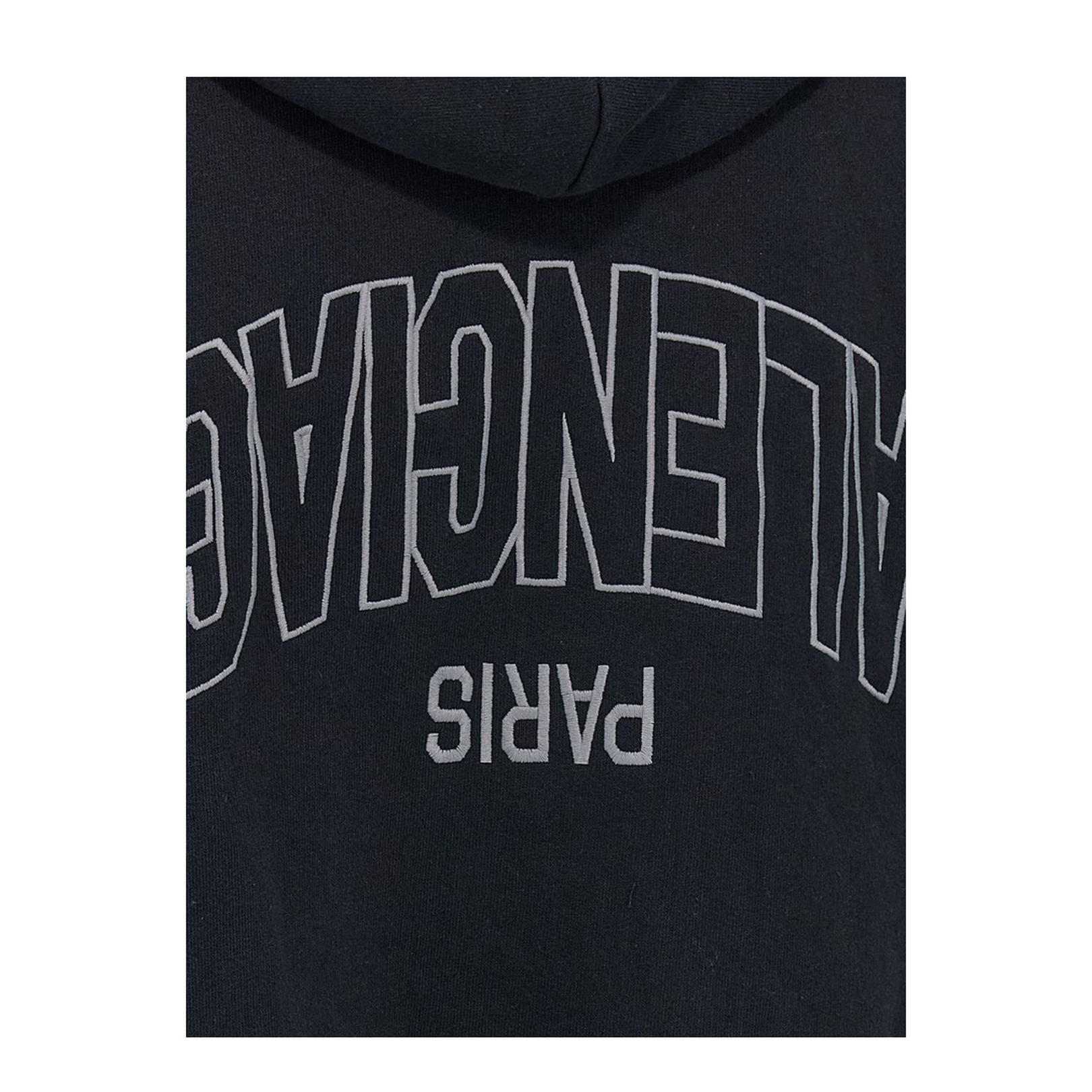 Flipped Uni Zip-up Hoodie Regular Fit in Black Faded - Image 2