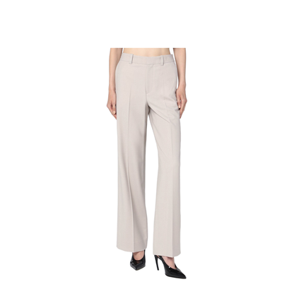 Pumice-Coloured Trousers in Wool Blend - Image 1
