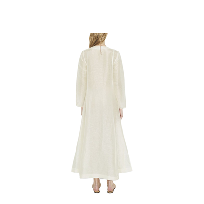 Ivory Linen Blend Caftan - Image 2