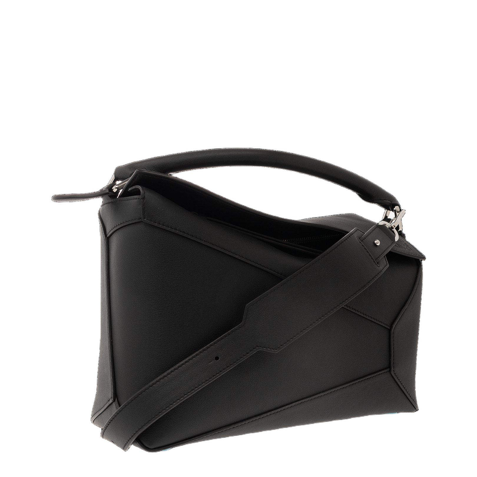 Puzzle Medium Shoulder Bag Black - Image 4