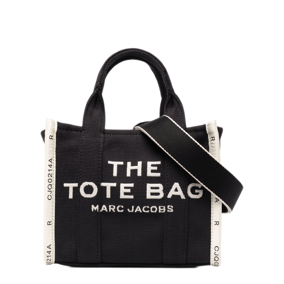 THE Small Woven Jacquard Tote - Black - Image 1