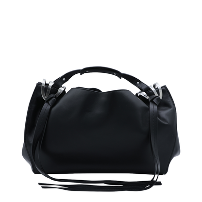 Knot-D Medium Polyurethane Top-Handle Bag - Black - Image 7