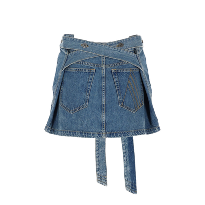 Denim Skirt with Belt - Image 3