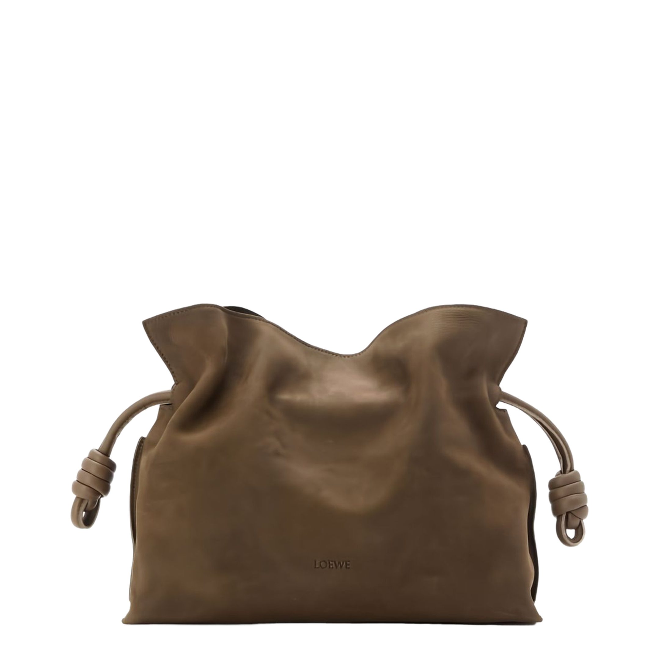Flamenco Medium Leather Clutch Bags - Brown - Image 1