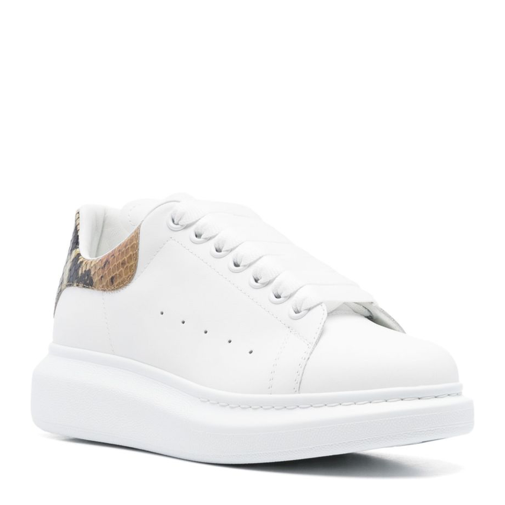 Oversized Sneaker in White/Natural - Image 2
