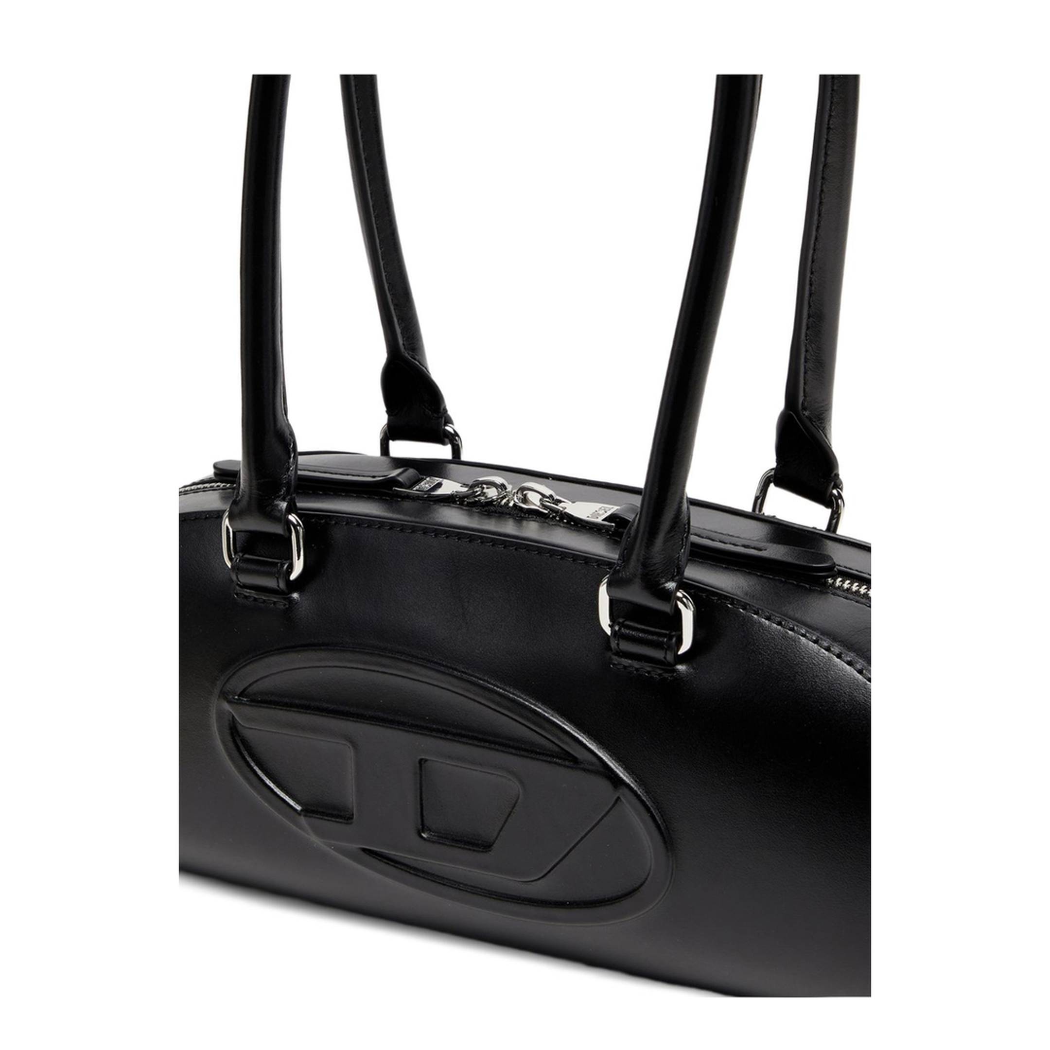 1DR Dome Elongated Leather Bowling Bag - Black - Image 4