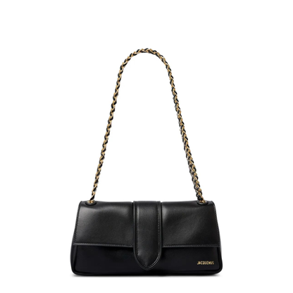 Lamb Leather Shoulder Bag - Black - Image 1
