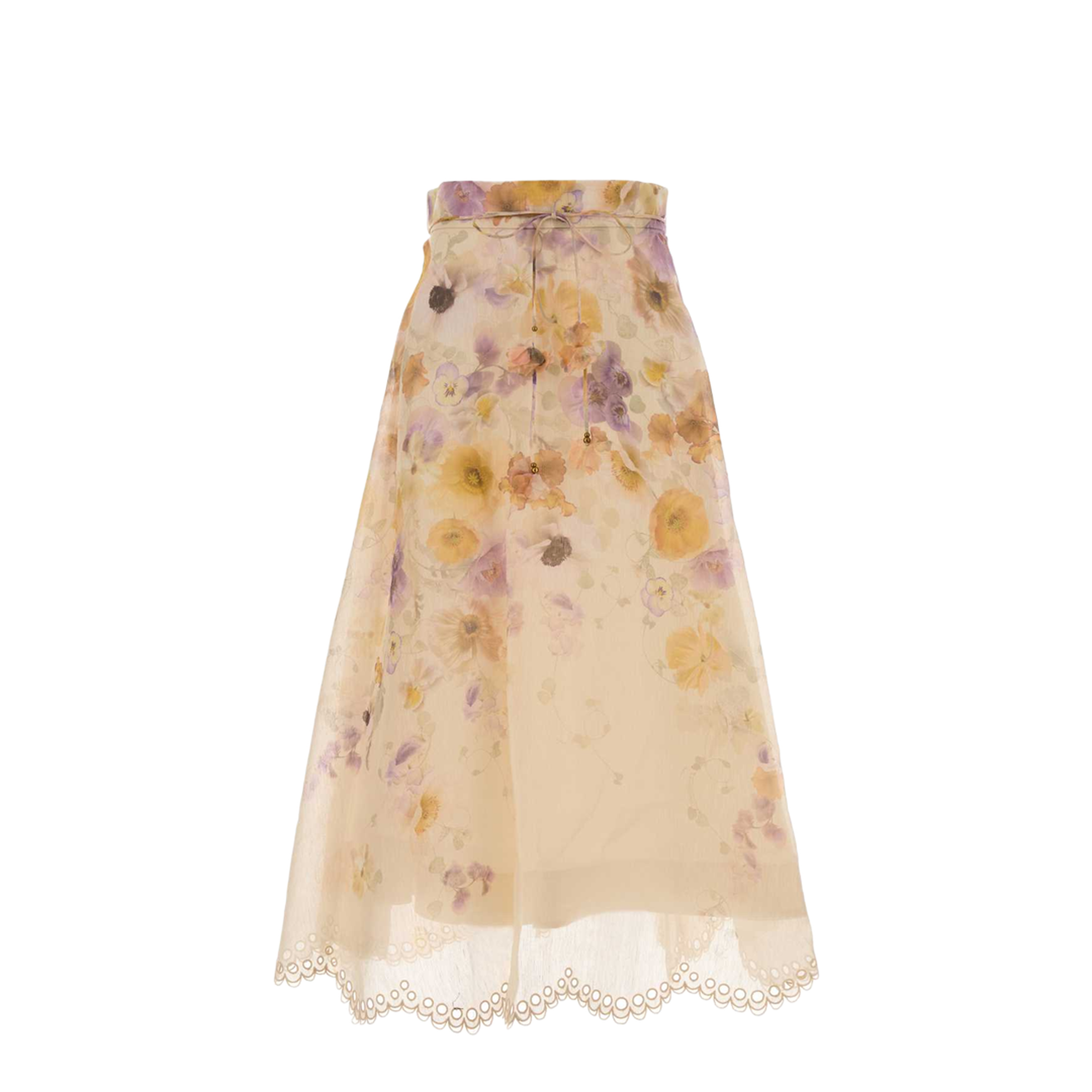 Printed Linen Blend Memento Skirt - Image 1