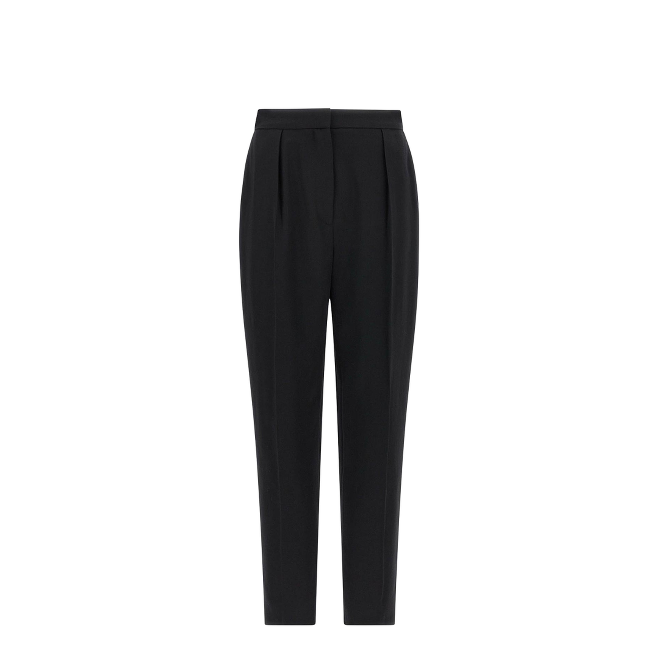 High Waist Tailored Grain De Poudre Pants - Image 1