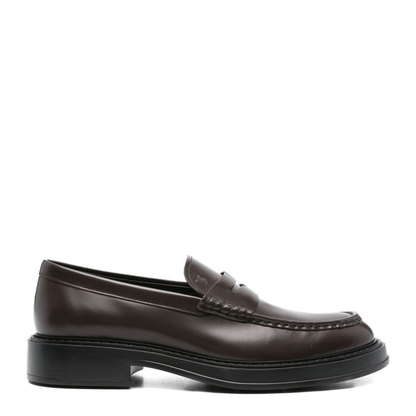 Chocolate Brown Calf Leather Flat Sole Slip-On - Image 1