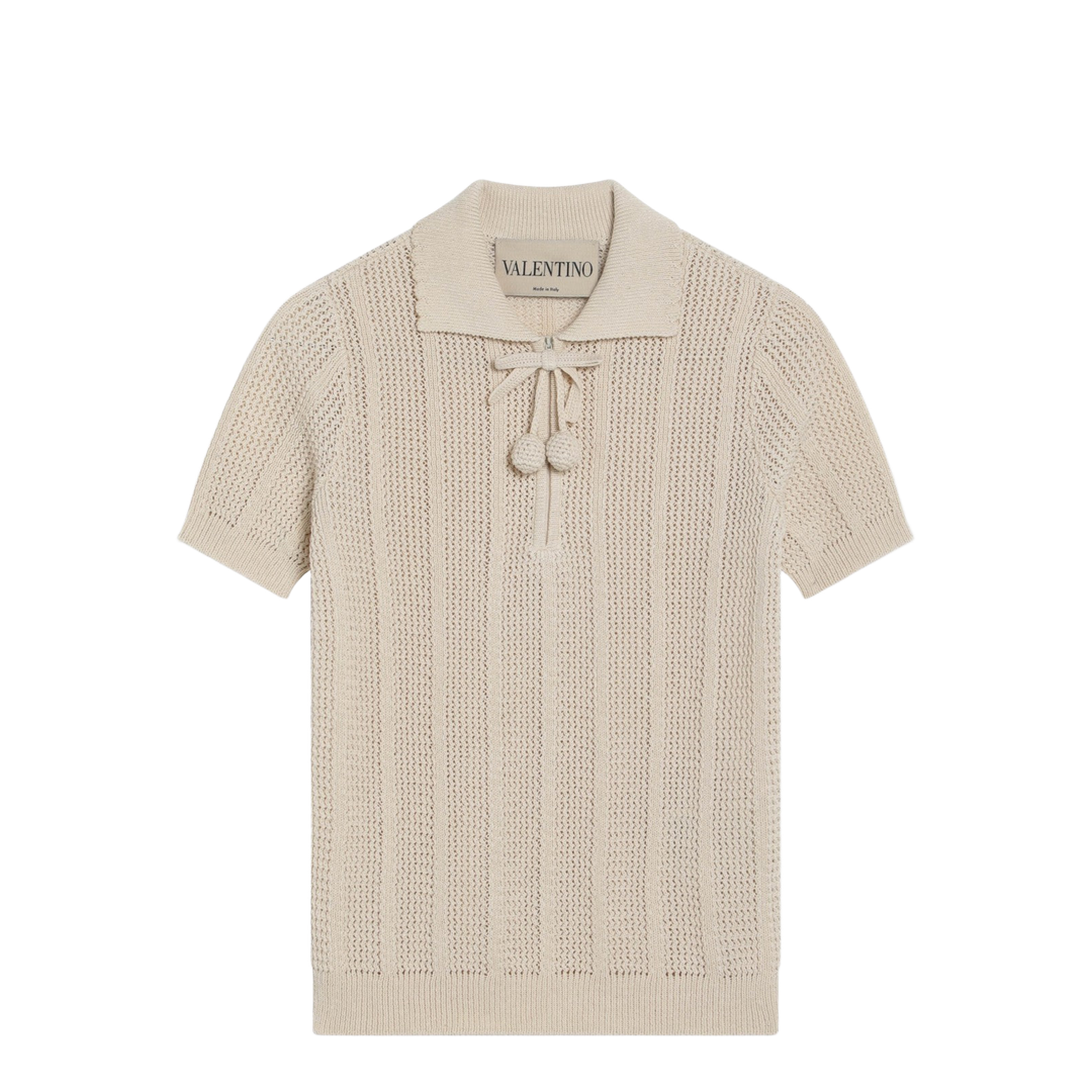 Open-Knit Polo Shirt - Image 1
