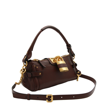 Paddington Small Grained Buffalo Leather Shoulder Bag - Crafty Brown - Image 3