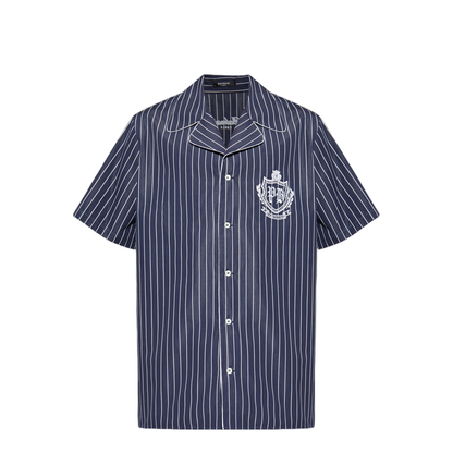 Striped Poplin Pyjama Shirt - Image 1