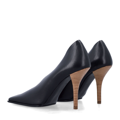 Soft Square Pumps in Leather - Image 3