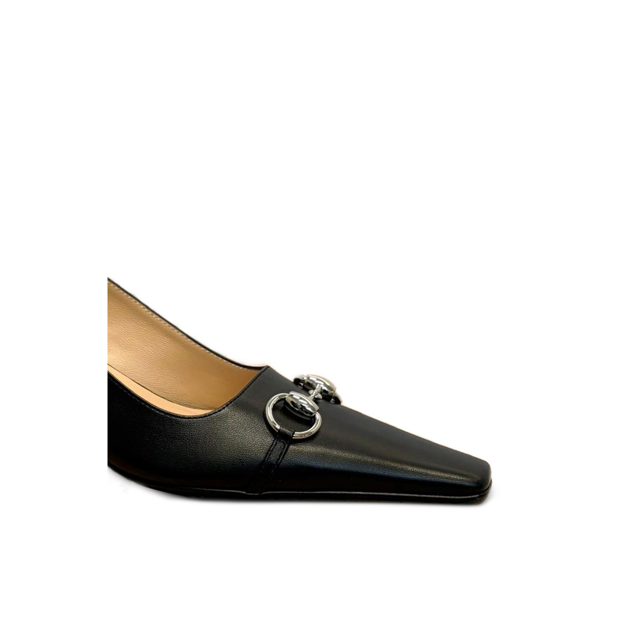 Vittoria Pump in Black Leather - Image 2