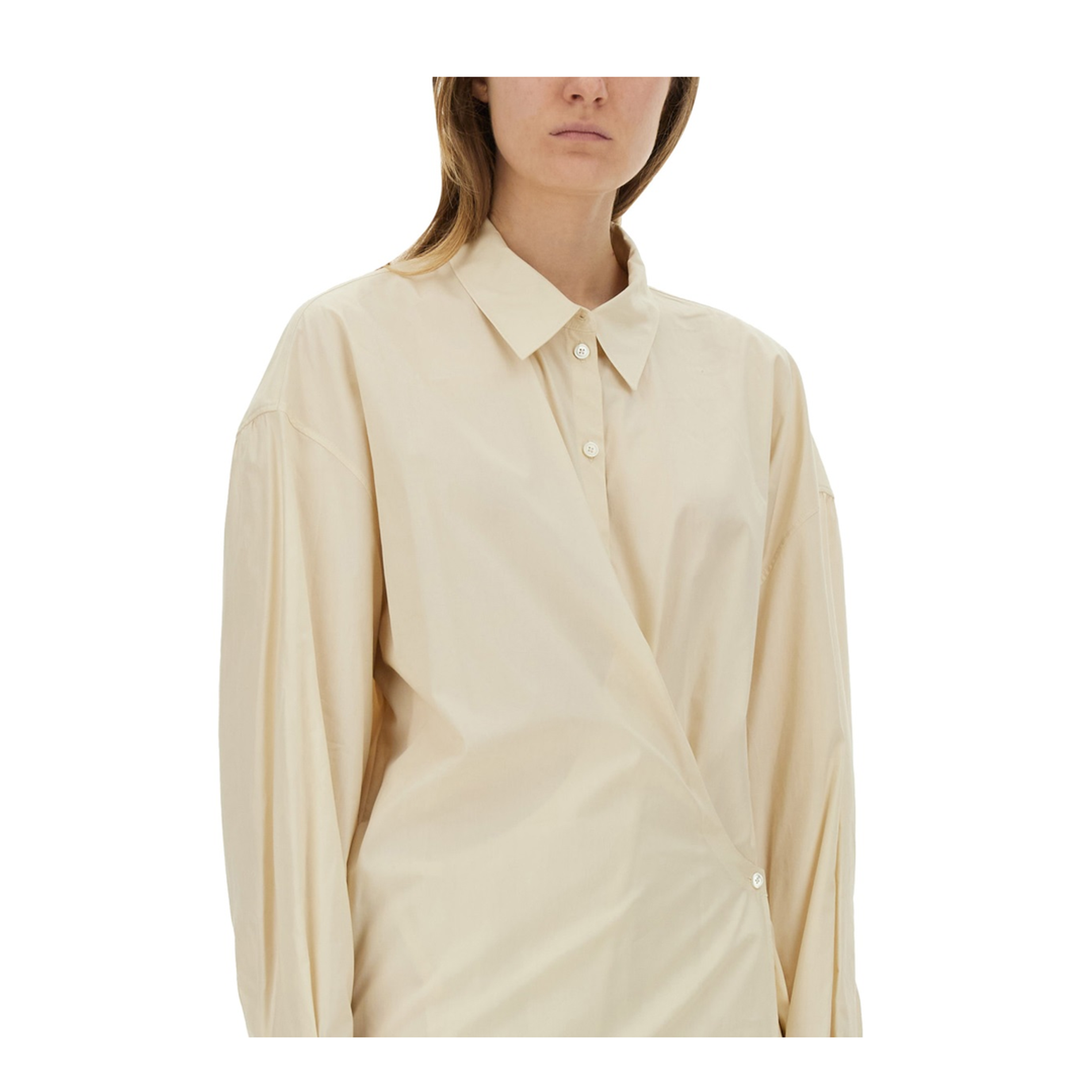 Straight Collar Twisted Dress - Image 4