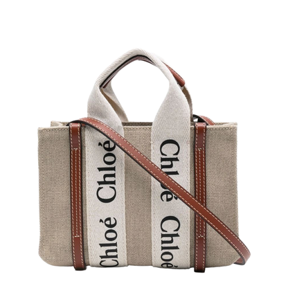 Mini Woody Tote Bag in Linen - Image 1