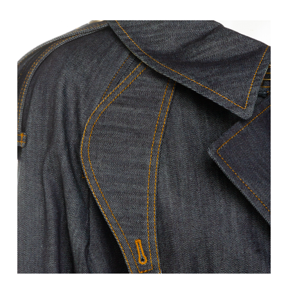 Short Denim Fitzrovia Trench Coat - Image 7