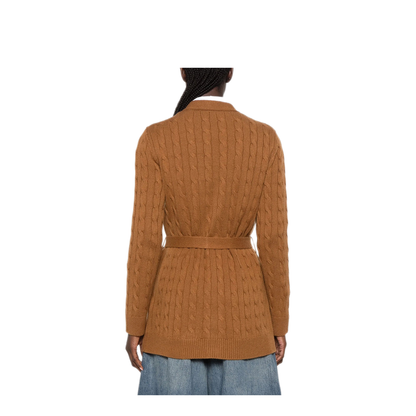 Cable-Knit Belted Cashmere Cardigan - Image 4