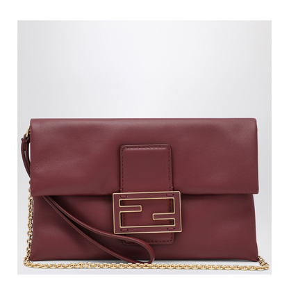Medium Lambskin Pouch - Burgundy - Image 1