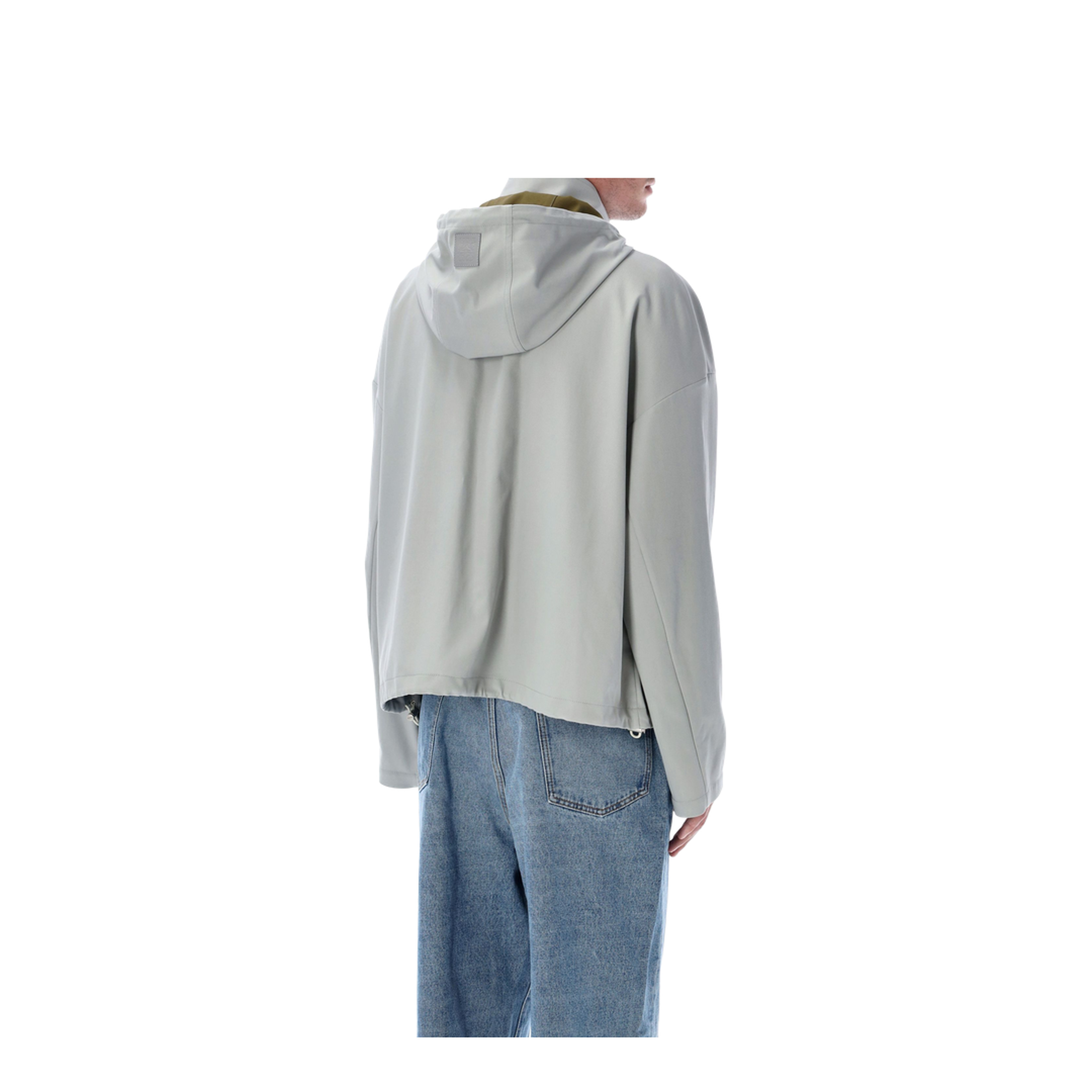 Hooded Jacket in Cotton Grey - Image 2