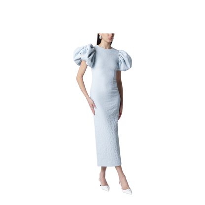 Balloon Jacquard Midi Dress - Image 1