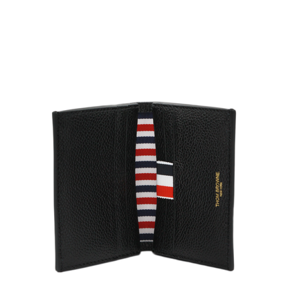 Pebble Grain RWB Stripe Double Card Holder in Black - Image 4