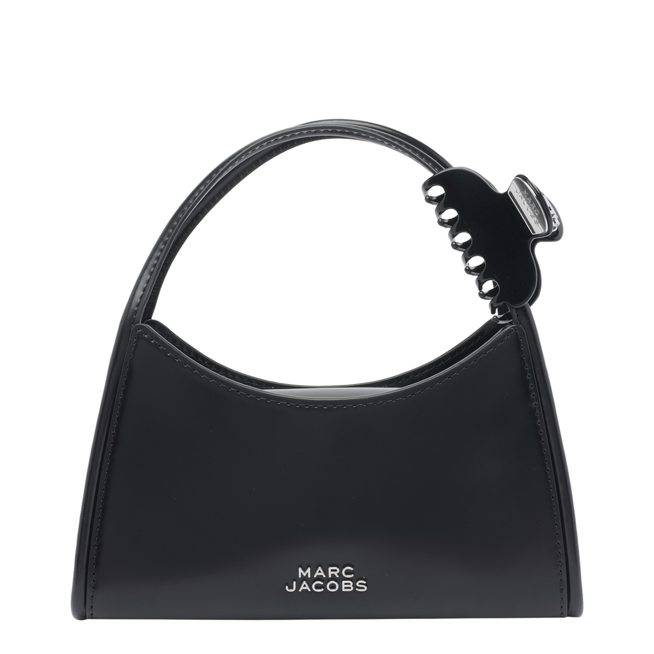 Glam Claw Clip Crossbody Bag Leather Black - Image 1