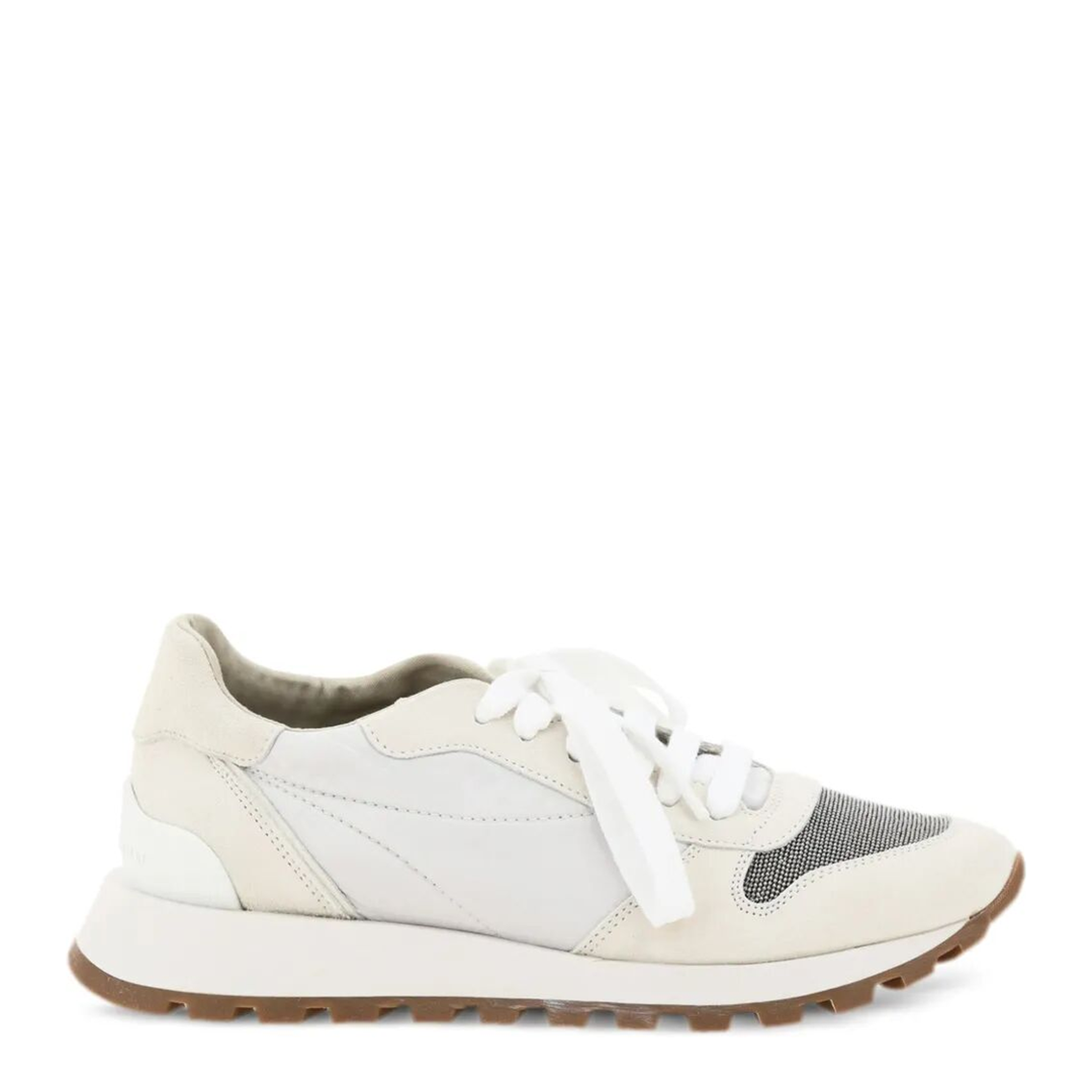 Suede and Techno Fabric Runners with Precious Toe - Image 1