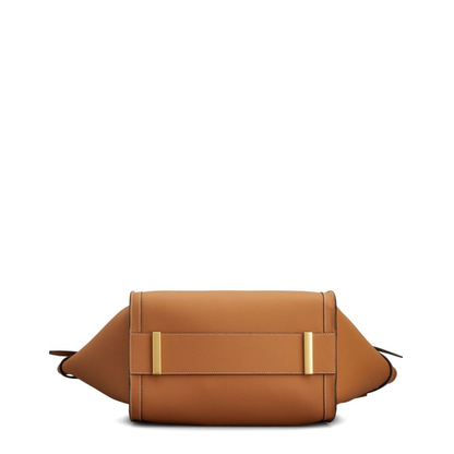 Medium Calf Leather Shopping Bag - Brown - Image 4
