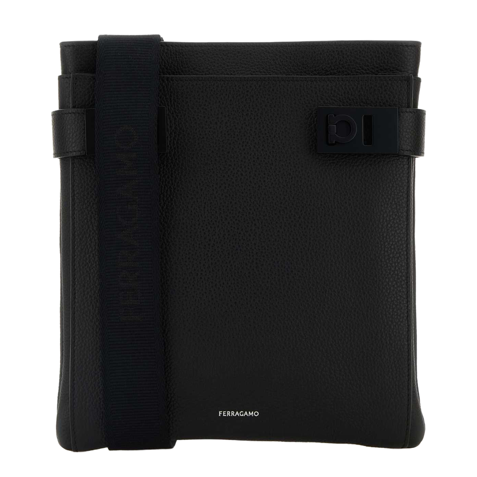 Black Leather Crossbody Bag - Image 1