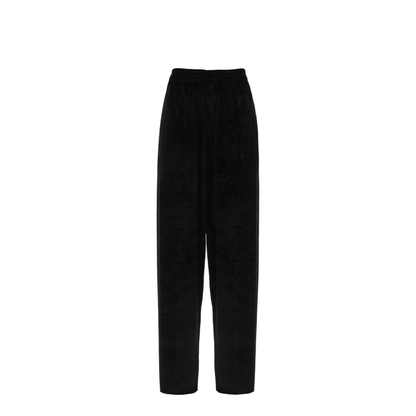 Black Stretch Velvet Baggy Pant - Image 2