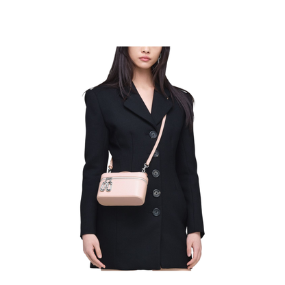 Scene Medium Smooth Leather Vanity Bag - Powder Pink - Image 1